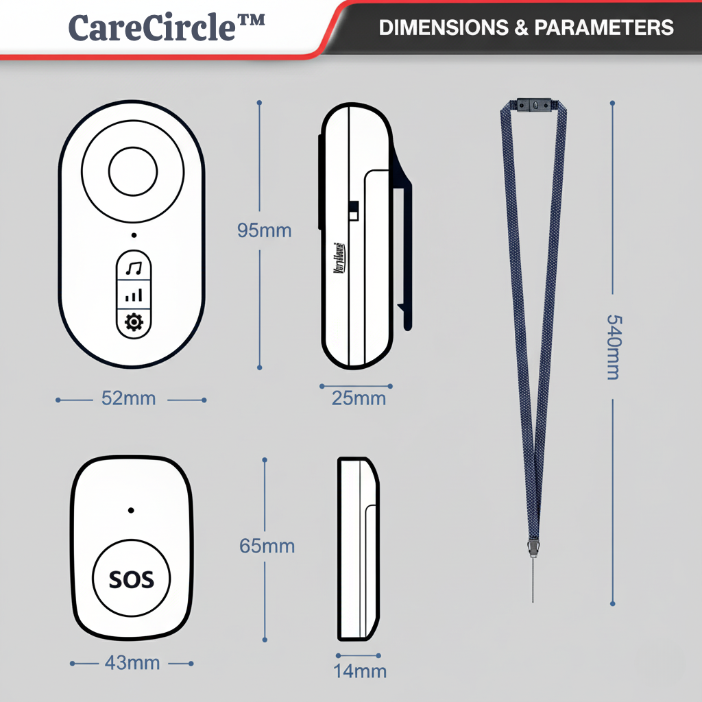 CareCircle™ Wireless Caregiver Pager System - Hear Mom from Any Room, No Monthly Fees