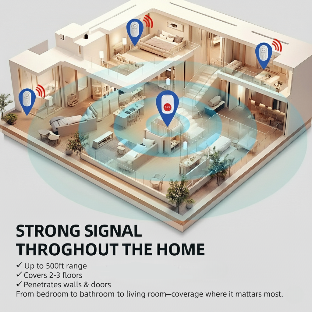 CareCircle™ Wireless Caregiver Pager System - Hear Mom from Any Room, No Monthly Fees